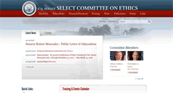 Desktop Screenshot of ethics.senate.gov