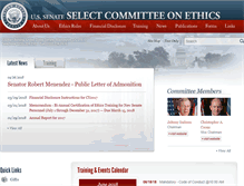 Tablet Screenshot of ethics.senate.gov