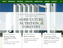 Tablet Screenshot of agriculture.senate.gov