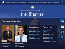 Tablet Screenshot of intelligence.senate.gov